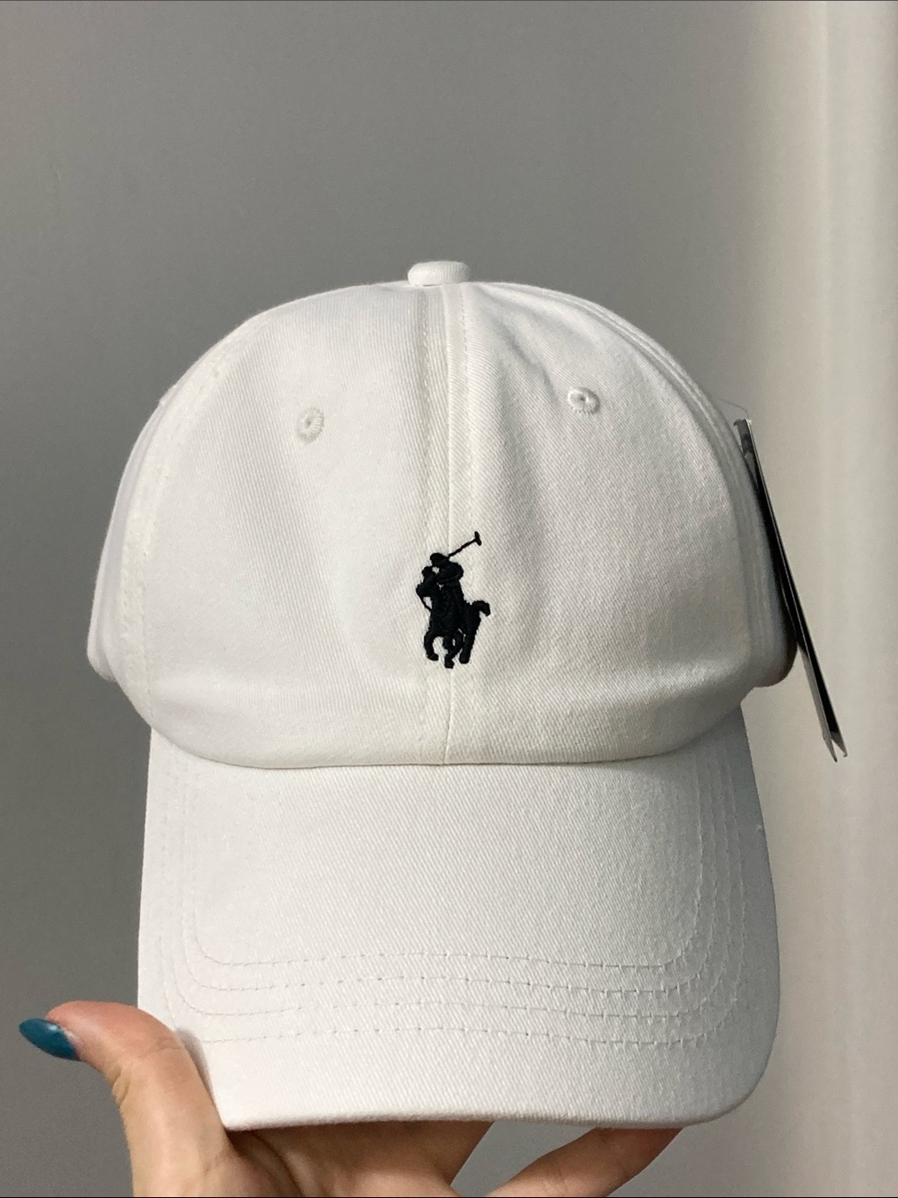 Polo by Ralph Lauren White Polo Player Baseball Cap